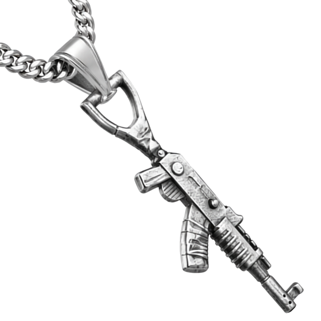 AK47 Silver Pendant